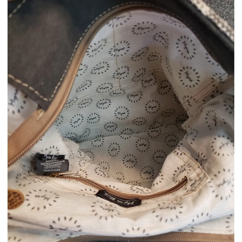 Myra Backpack Purse Bag Womens Leather Canvas